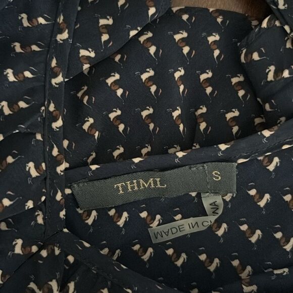 THML Navy Blue Midi Dress Size S - Picture 15 of 15